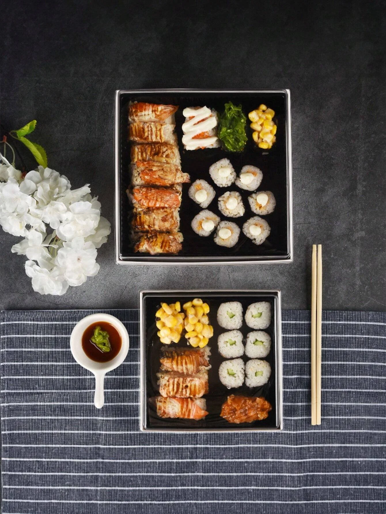 Sushi Dessert Packaging Box, Tiramisu Mousse Cake Bento Box, Light Meal Japanese Food Container