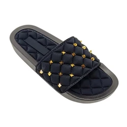 Popular Rivets Flat Sandals For Ladies Flip Flops Outdoor Women Casual Shoes Sponge Slippers
