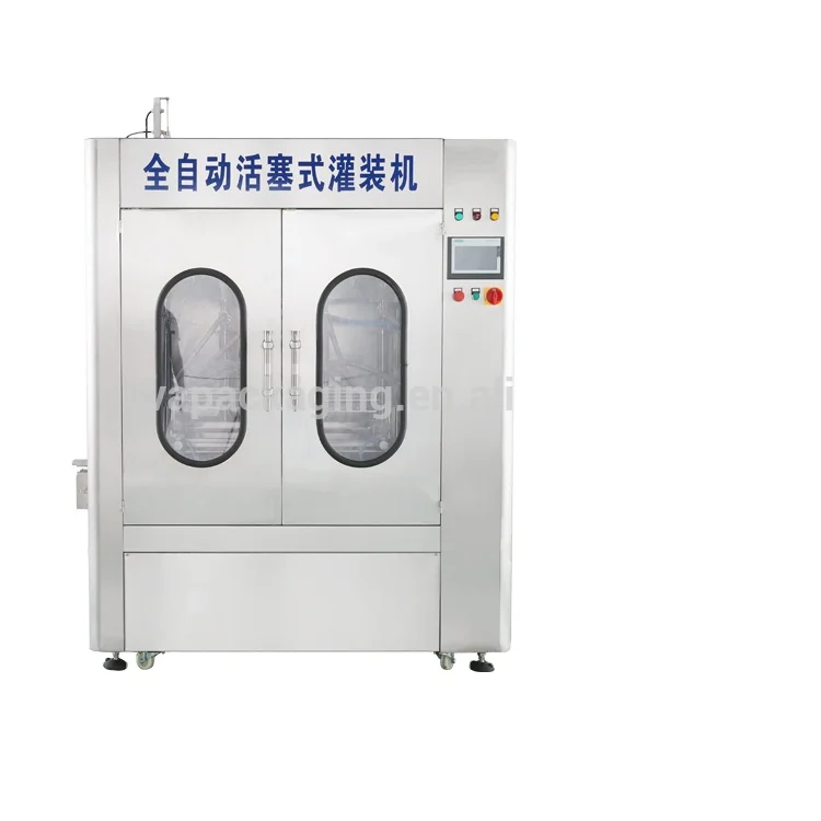 
Automatic Oil Tomato Sauce Mayonnaise filling capping shrink packaging production line/piston type filler 