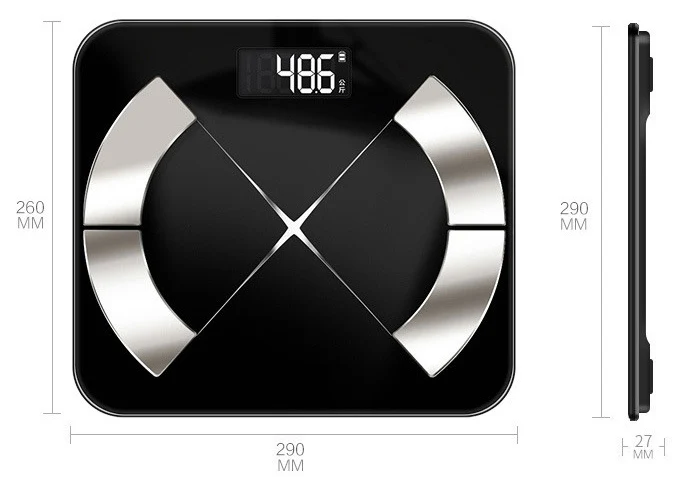 J&R 2020 Shenzhen Top Supplier Novation Launchkey 180kg Wireless Body Fat Muscle BMI Tester Smart Scale Digital