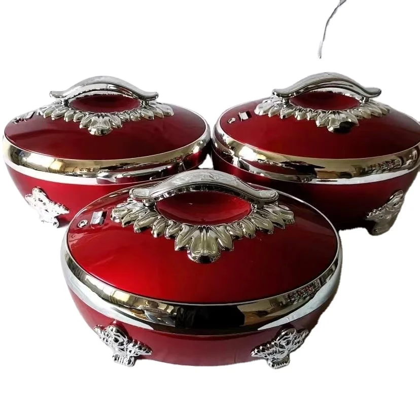 Hot Selling Luxury  Kitchen Container Set4L+5L+6L 3pcs SetABS+Stainless Steel Hot Pot Sets Food Warmer
