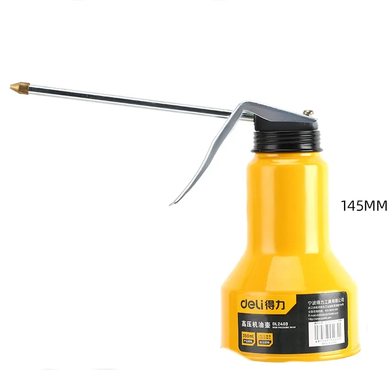 DL2403 Oil Kettle Long Spout High Pressure Injector Dripper Refueling Gun Small Manual Gear Watering Can Bottle Cup Tool