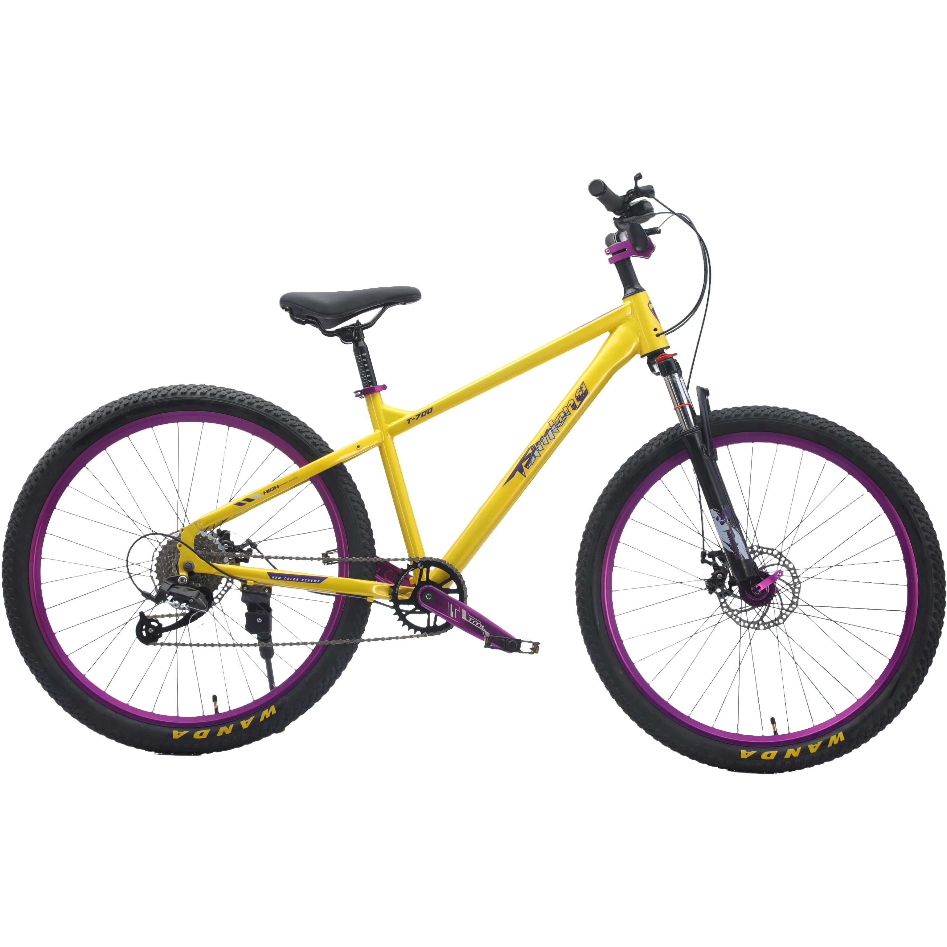 Hot sale 26  inch High Carbon Steel  frame soft tail oil brake full suspension mtb bicycle downhill mountain bike