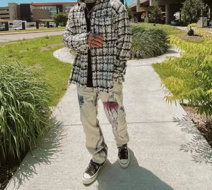 High Quality New Design Fashion Denim Waxed Jeans Pants For Men