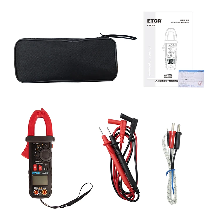 ETCR6420 Auto ac leakage current ac dc clamp meter true rms digital multimeter meter clamp