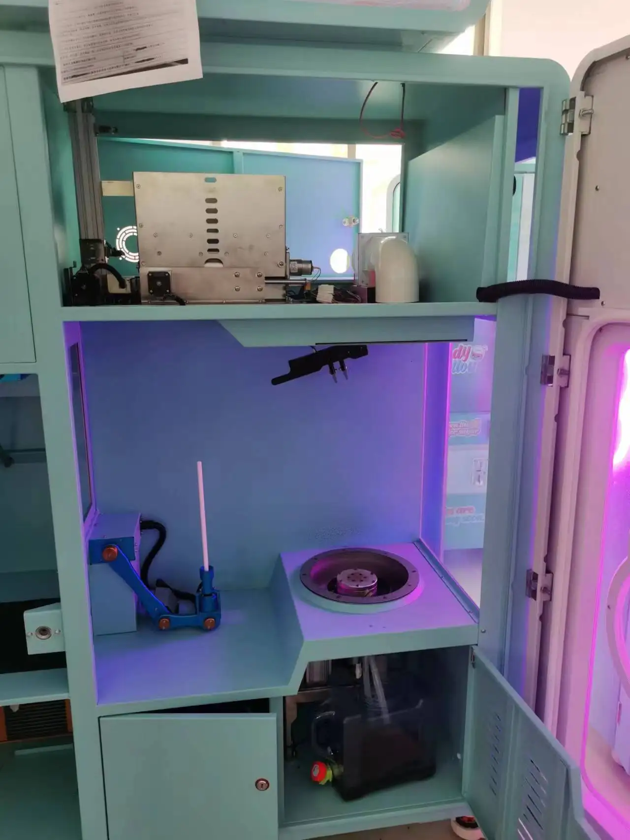 Electric Automatic Commercial Cotton Candy Vending Machine Sugar For Cotton Candy