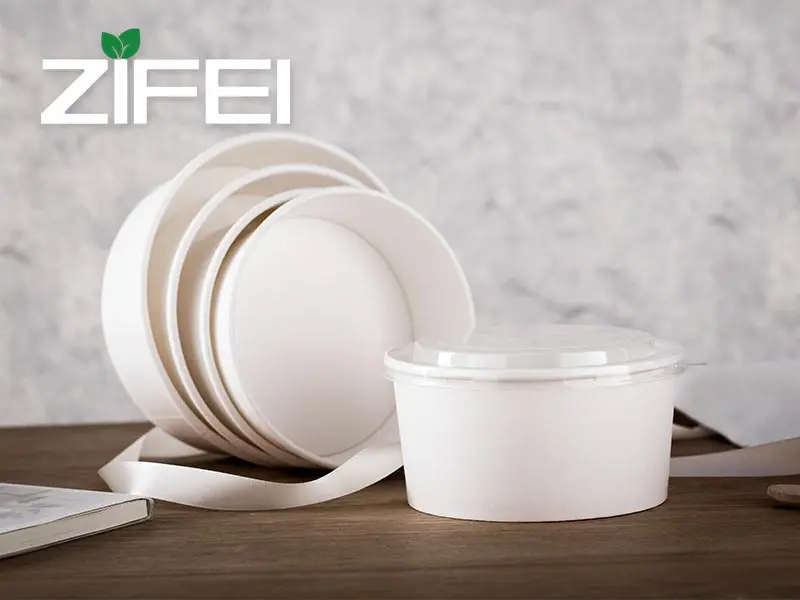 Soup Cups 12oz 16oz Noodles Food Paper Bowl 750ml 1300ml Disposable Food A Salad Paper Bowls