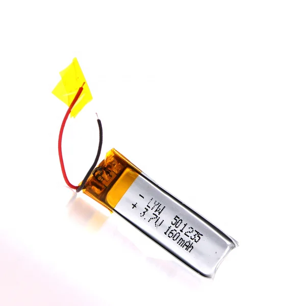 3.7 V 170 mAh Rechargeable Lithium Polymer Battery 501235P