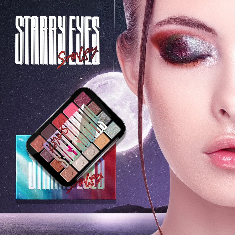 Fashion 20 color shinning eyeshadow cosmetic with factory price eyeshadow palette