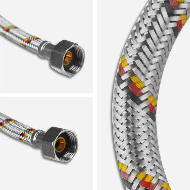 SHANXI 304 Stainless Steel flexible water heater connector corrugated plumbing hose bellows in various lengths & configurations