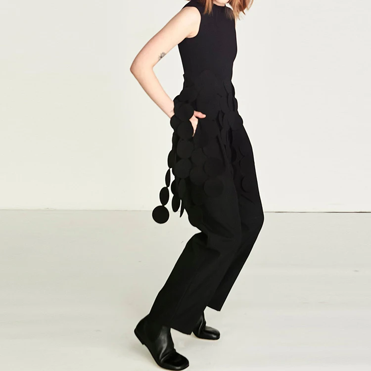 Manufacturer 2023 Summer Custom OEM Custom Sleeveless Back Zipper custom Tassel Office Lady Fashion Top Dress