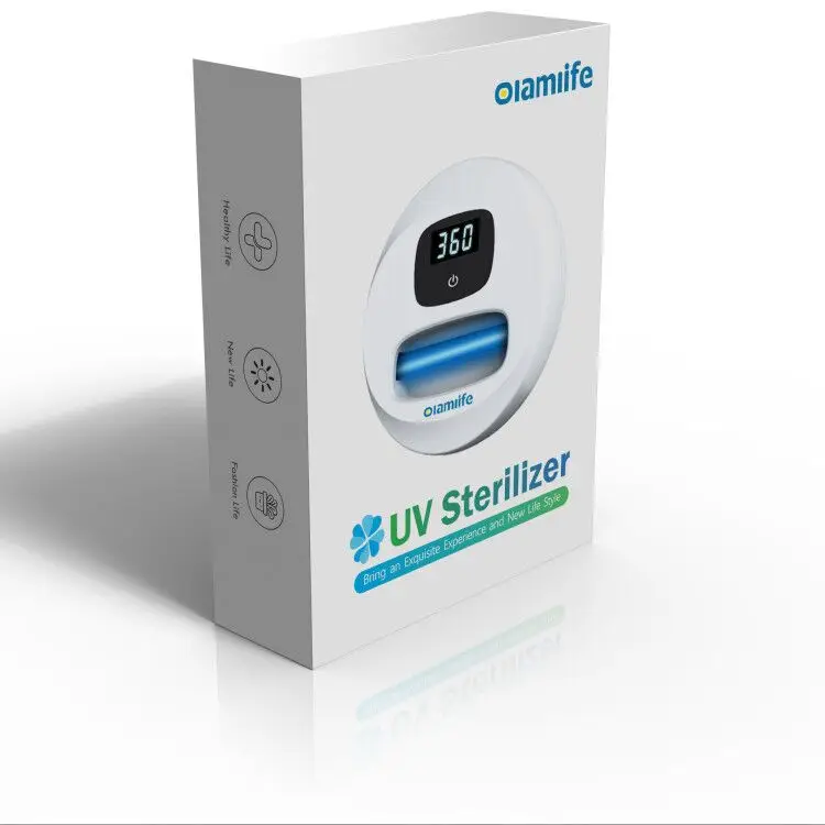 
Olamlife Patented Design Intelligent Smart Sanitizer Bathroom Accessories Portable UVC LED Sterilizer Case 