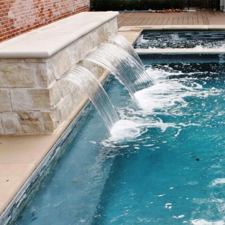 Outdoor swimming pool stainless steel water fall fountain cascada para piscina