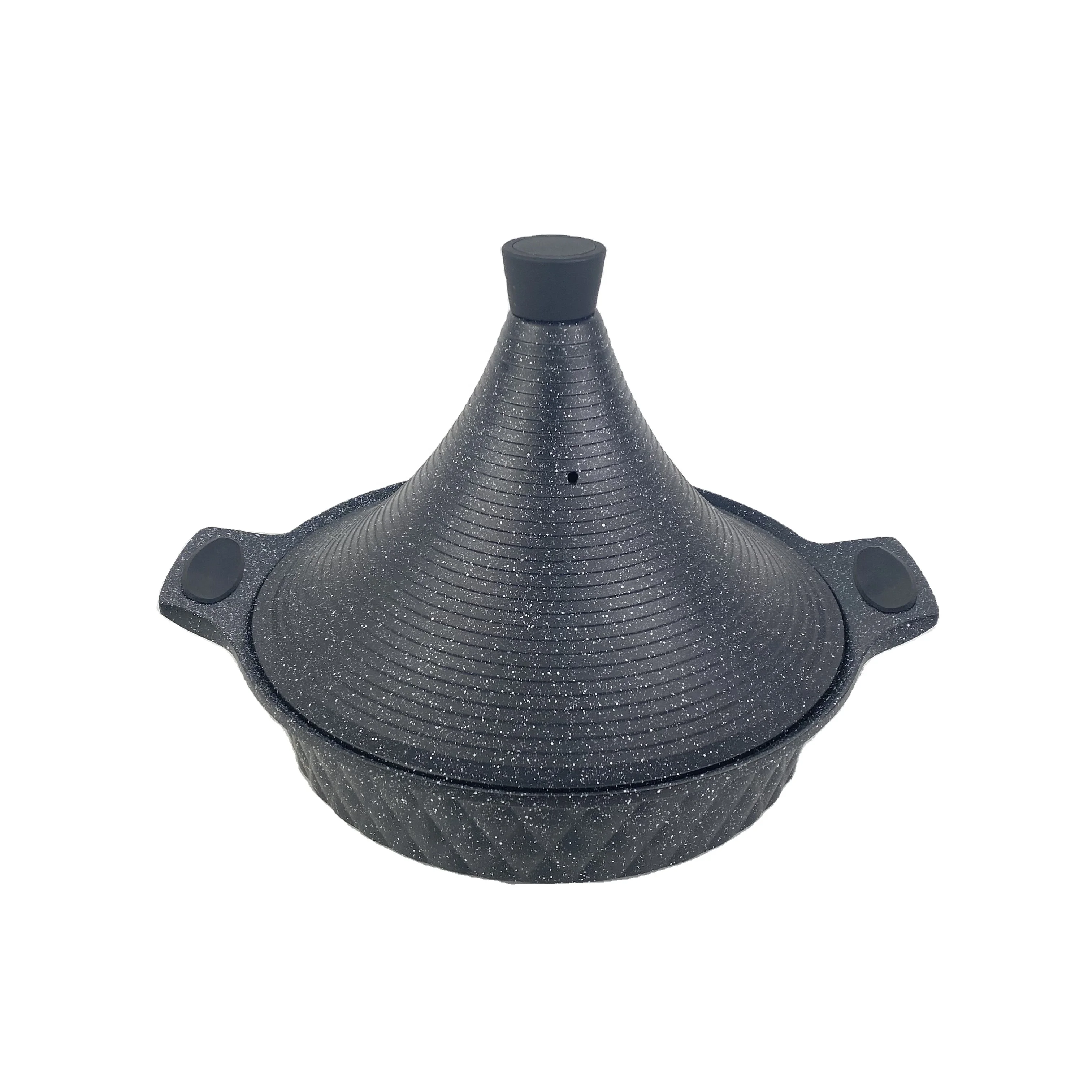 high quality custom Cookingware Induction Stove no stick enameled Moroccan Classic aluminum Tagine pot With Lid