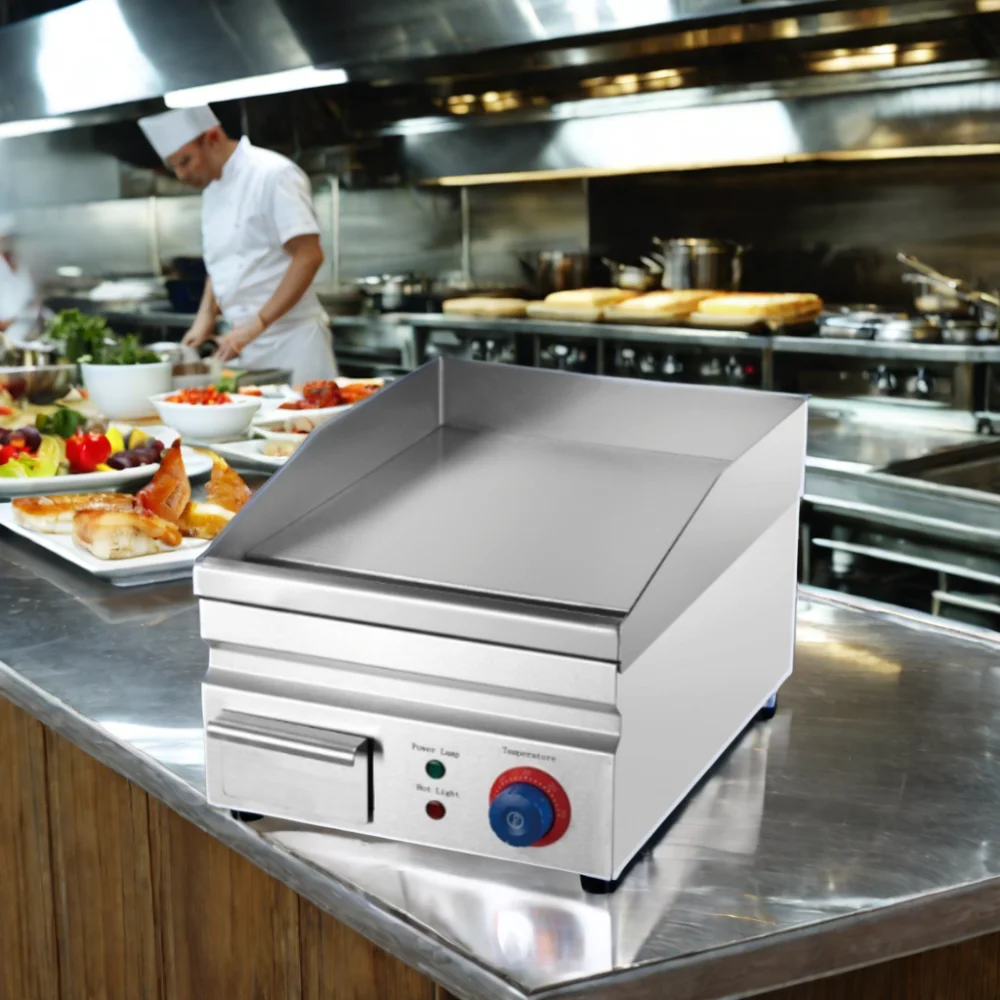 Hot Sale High Productivity Electric Counter Top Griddle 2/3 Flat 1/3 Grooved