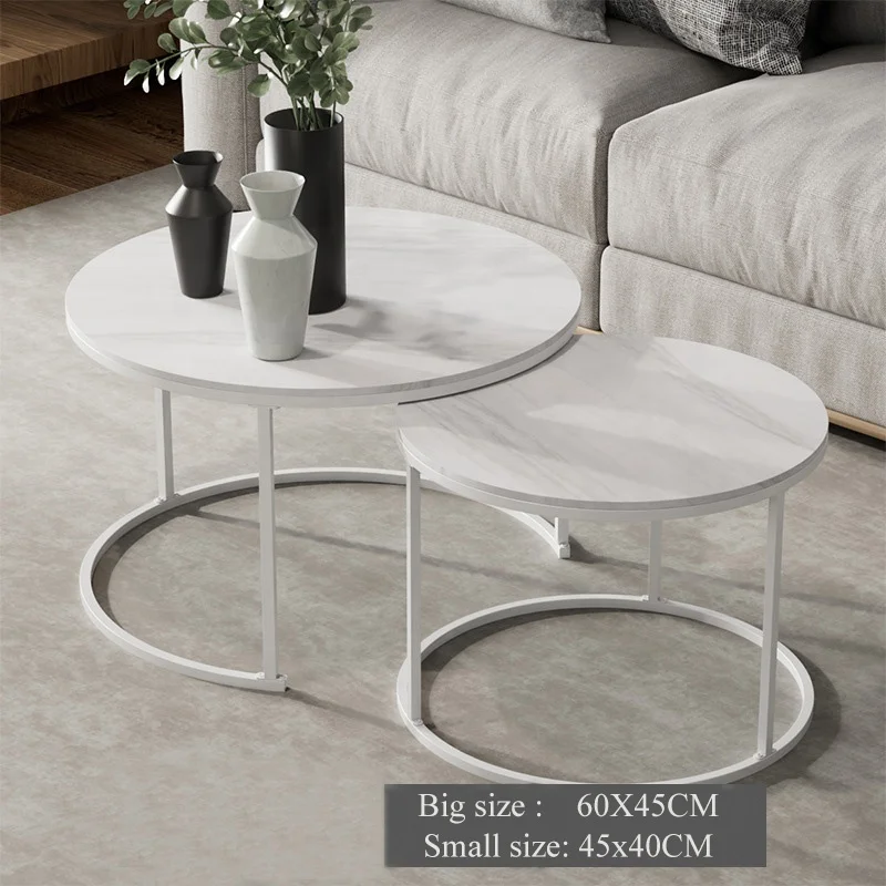 Light luxury coffee table side table round simple modern home living room small tea tables