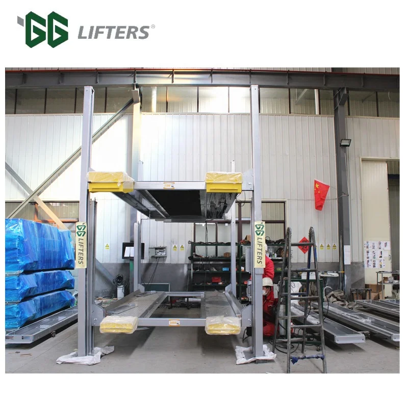 Rampas Para Coches / Elevador De Parqueo Para 3 Carros /hydraulic triple stacker car parking lift 4 post car parking system