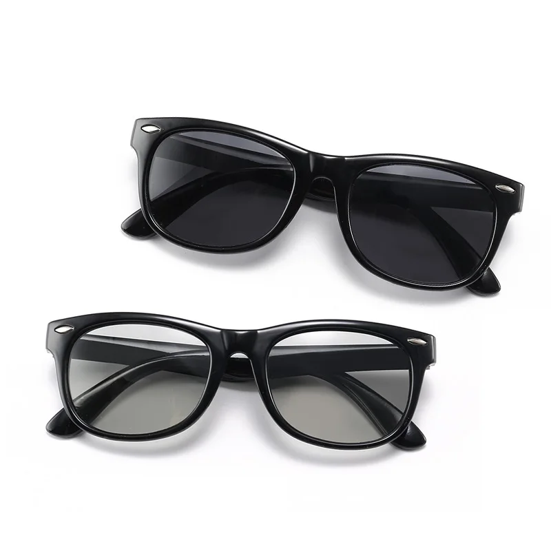 Classic Square Frame Glasses Child Photochromic Uv400 Polarized Sunglasses
