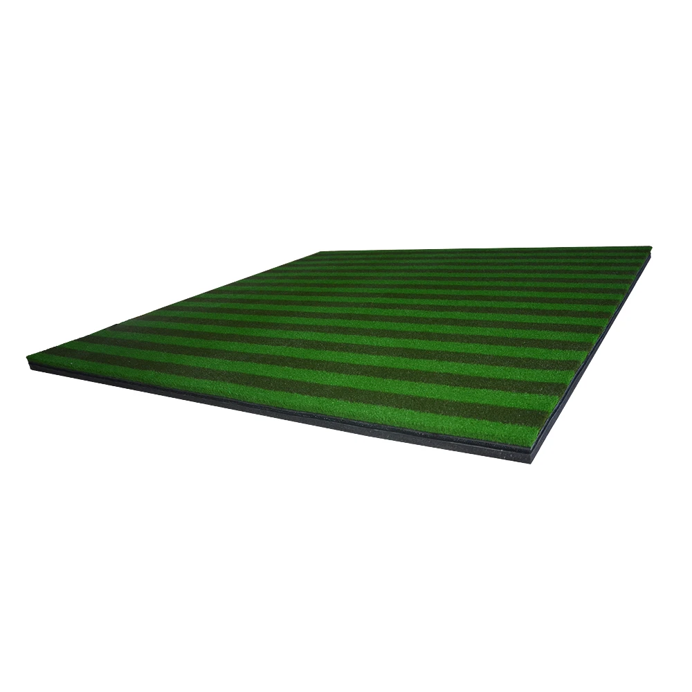 Nylon turf winter golf mat, golf simulator mat, 15mm rubber backing 3D driving range golf mat