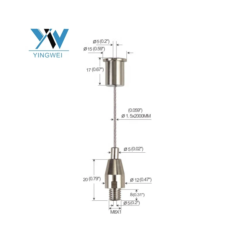 Quick installation led panel light wire rope Suspension Kit Flexible Luminaire System