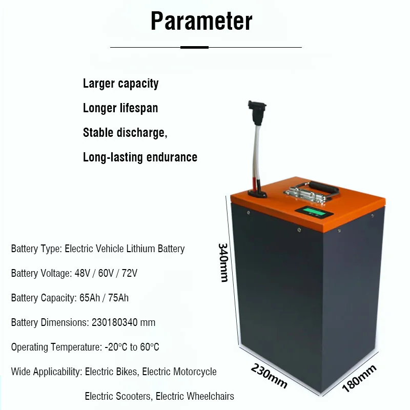 AdmitJet Armor 72V Lithium Ion Electric Bike E Bicycle Battery With Good Price For Sale