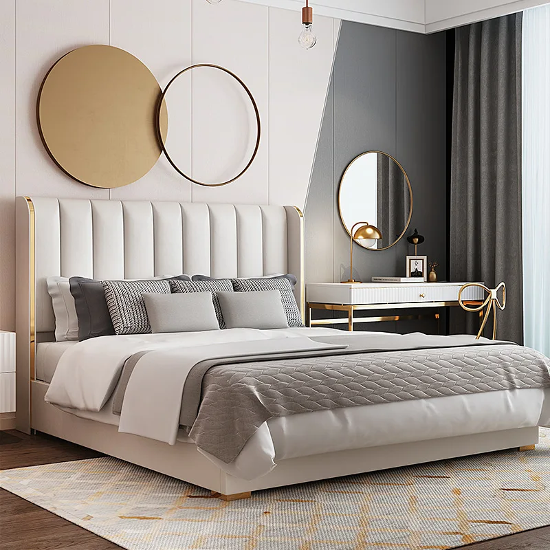  White Chinese Furniture Hong Style Master Bedroom Internet Celebrity Wedding Solid Wood Double