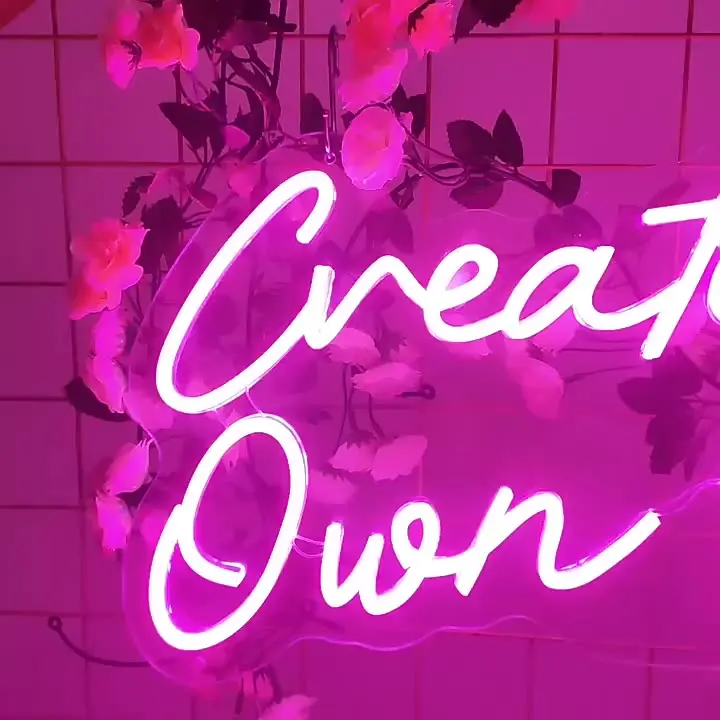 Custom Indoor Outdoor Decoration Party Wedding Lighting Neon Light Sign Wall Mounted Led Electronic Neon Sign