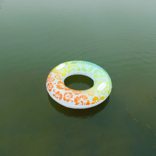 
Inflatable striped swim ring children with handle Water Toy Floating Pool Mat Swimming ring 