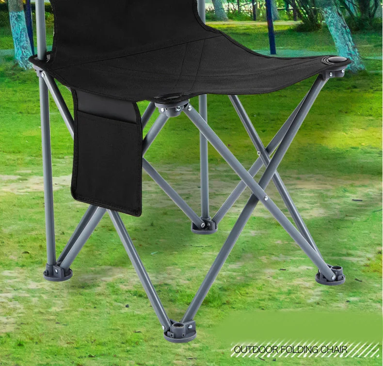 Wholesale cheap aluminum leg camping chair with canopy factory custom portable camping folding chair with carrying