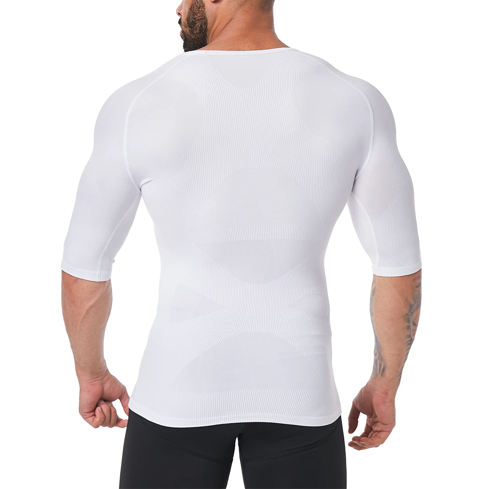 Seamless Compression Shirt Tank Tops Mens Shapewear To Hide Gyno Flatten Stomach Body Shaper Factory Drop Shipping WFDX02