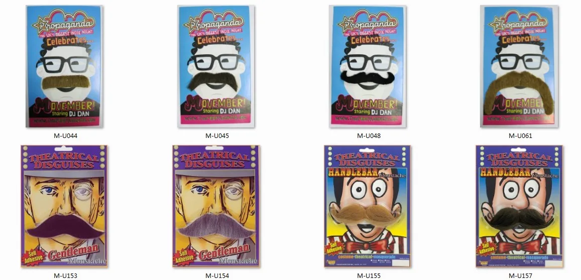 Carnival Chaplin mustache for Halloween New year celebration