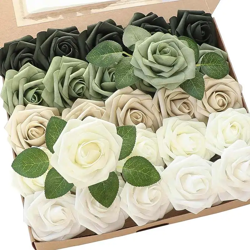 Hot Sale Silk Rose Wedding Flower Bouquet Bulk Silk Rose Bouquet Flowers For Bridal