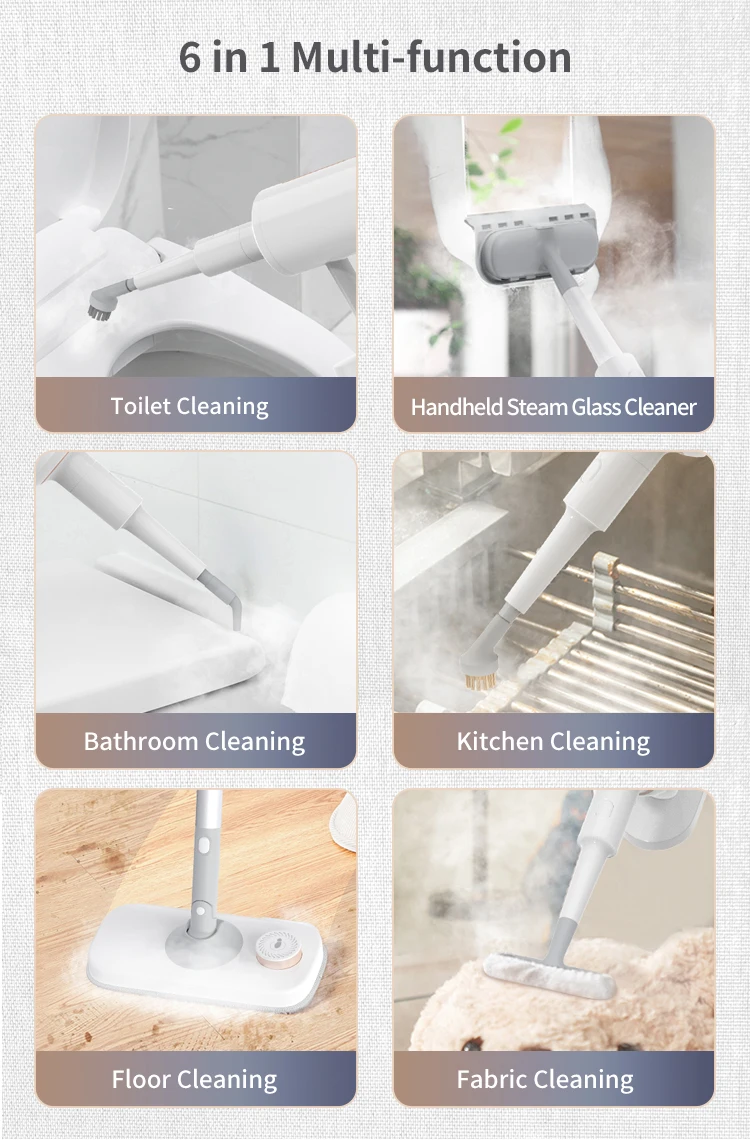 Multifunction Electric Steam Mop Carpet Floor Steam Cleaner With 2 Microfiber Pads