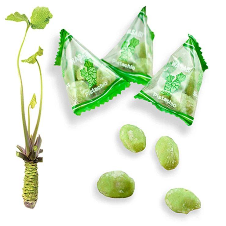 Popular Japanese nut mixed kernel pistachio with wasabi food snack