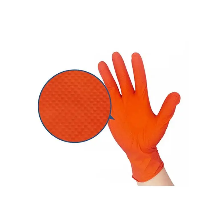 Micro-touch Gloves Industriallatex Free Black Anti Slip Diamond Textured Nitryl Gloves Synthetic Industrial Nitrile Gloves