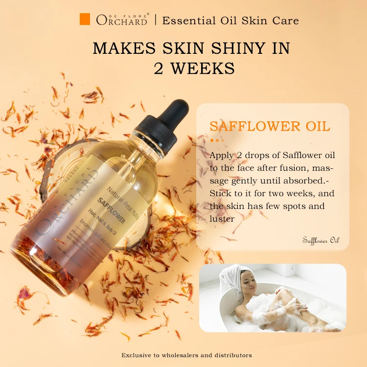 Orchard brands pure bulk essential oil manufacturers price wholesale natural body safflower oil saffron flow hair oil for face