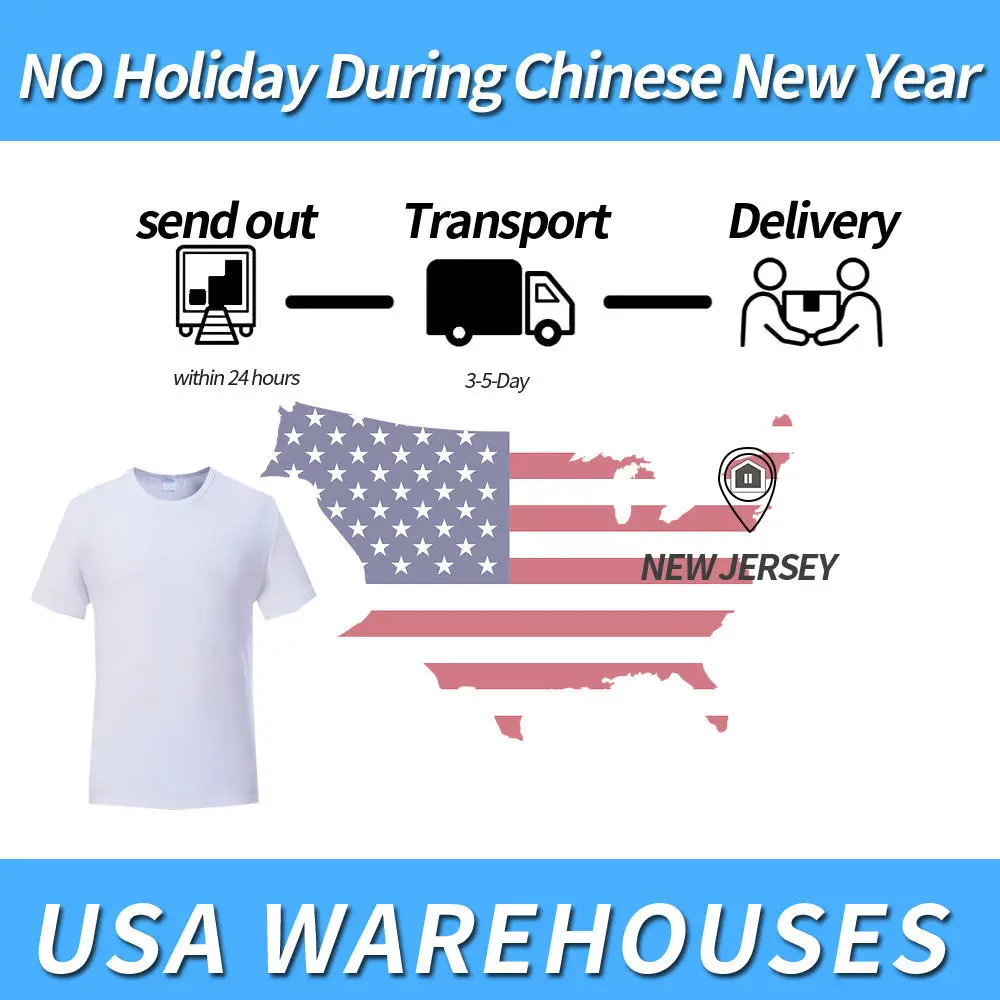 US WAREHOUESE sublimation shirts 100 polyester t shirt wholesale  tee t-shirt 100% polyester sublimations blank mens t shirts