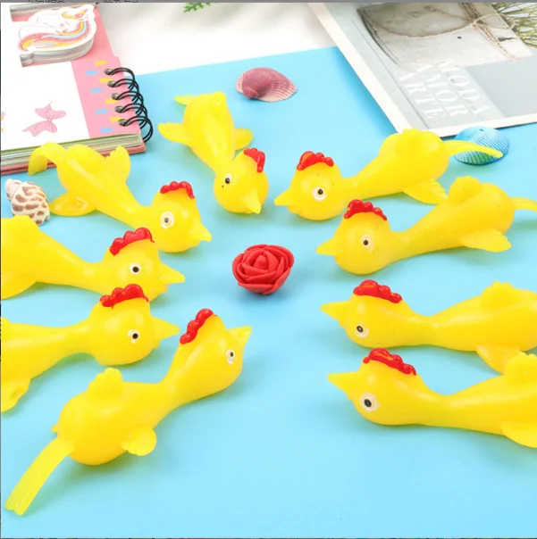Manufacturers wholesale  Stretch Slingshot Catapult Finger flying Toys Ejection Toys Kids TPR Animal Shooting Toys