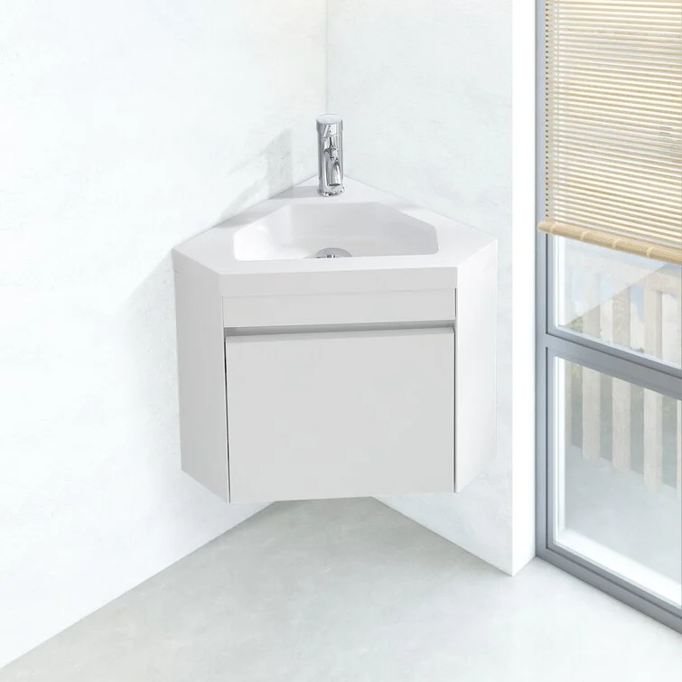 Wall-mounted Corner Ceramic Washbasin Small Apartment Bathroom Washbasin Cabinet