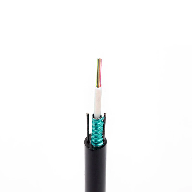 Gyxtw Water-Proof Steel Wire  Central Loose Tube 2 Core To 24 Core Outdoor Self Supporting Fiber Optic Cable