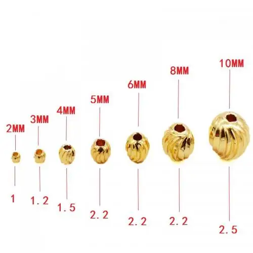  gold color DIY Brass metal Beads for jewelry making
