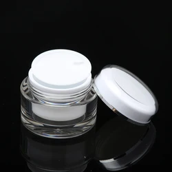 STOCK hot selling 5g 10g 15g 30g 50g empty acrylic PMMA cream Jar Plastic makeup Cosmetic Containers