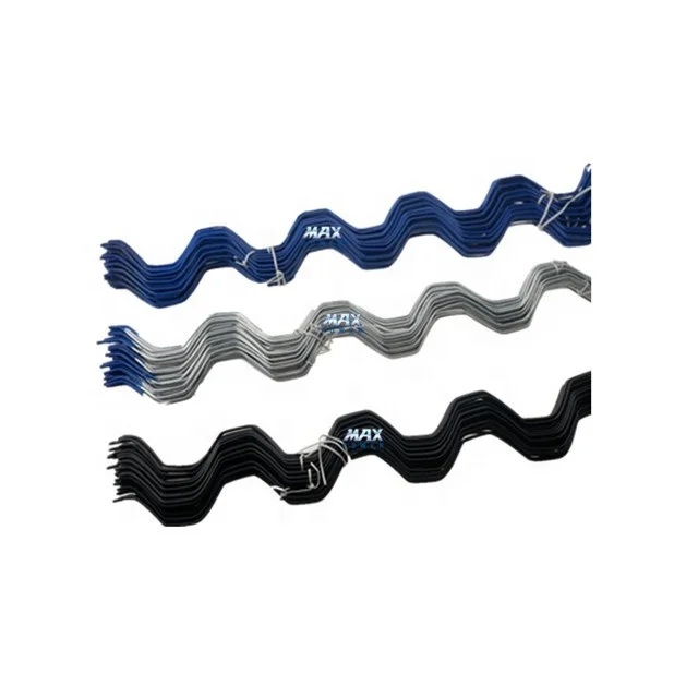 Film lock fasten wire zigzag wiggle wire used for greenhouse poly and shade cloth fastening system