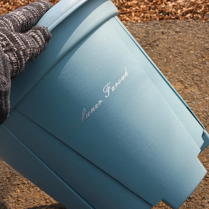 Large Plastic Flower Pot Breathable Root Control Green Mountain Pot Gallon Plastic Resin Nursery Moon Season Flower Pot