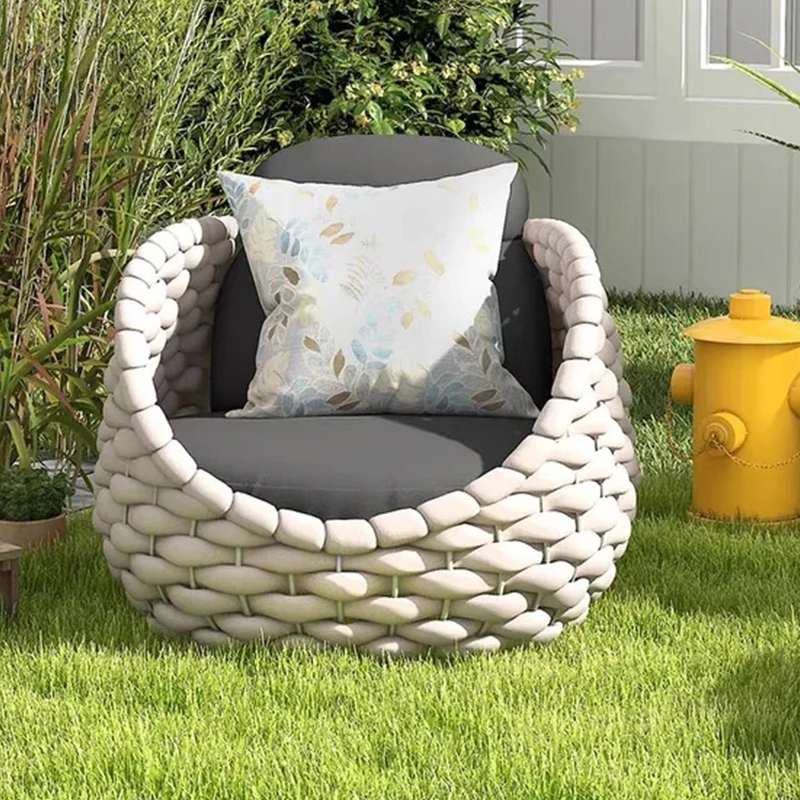 Modern Luxury Hotel Leisure Garden Outdoor Furniture Braided Rope Aluminum Alloy Patio Sofa Set For Villa And Hall