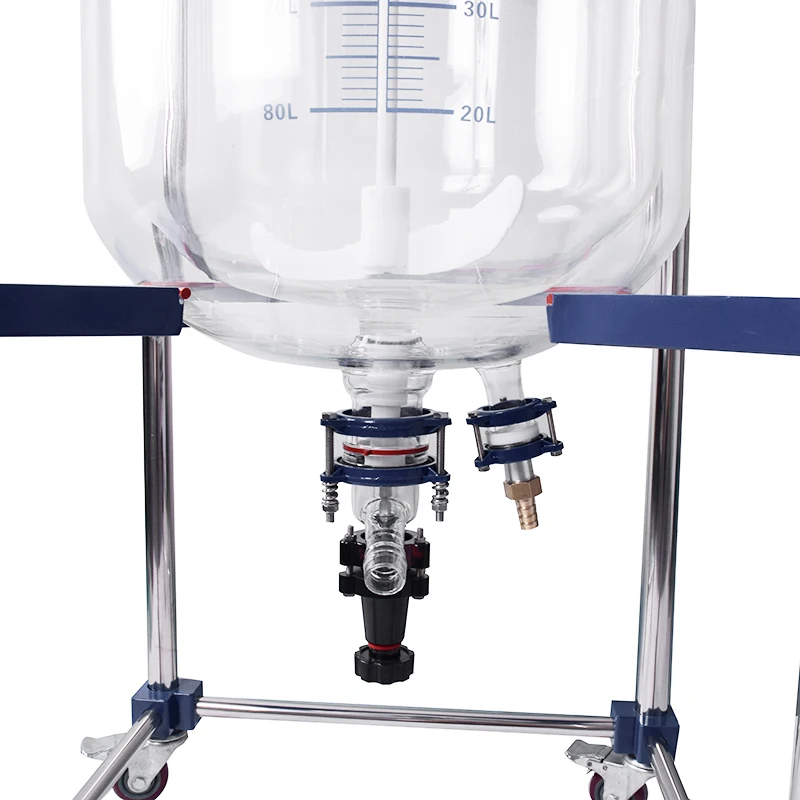 Laboao 100L Chemical Jacketed Glass Reactor with Double Layer Filter