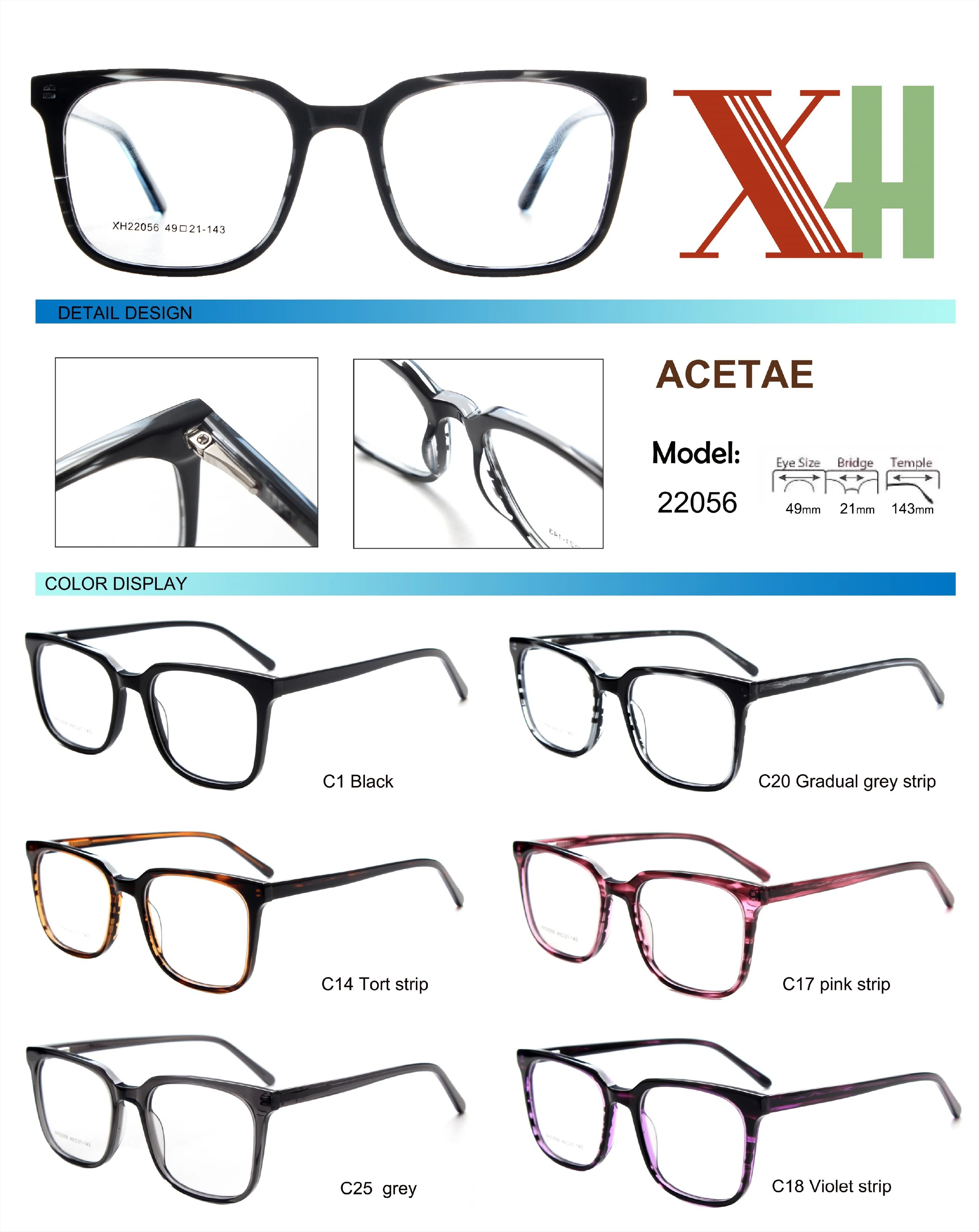 High Quality Frame 2022 New Lenses Clear Thick Frame Eyewear Glasses Blue Light Filter Optical Frames For Woman