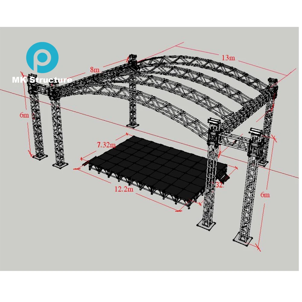 Black aluminum 5ft 6ft 8ft 9ft 10ft 12' LED Screen Display Audio DJ Concert Event Stage Lighting Square Box Screw Bolt Truss