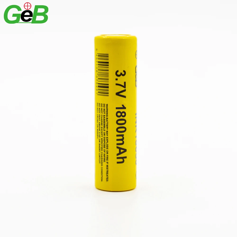 GEB 18650 battery 2600mAh 3.7v lithium cell rechargeable Li ion battery for headlamp fan flashlight
