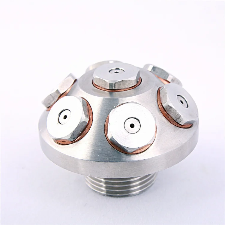 
High Pressure Fire Fighting Fog Nozzle, 6 Fog Jets Fire Extinguisher Sprinkler, Open Type Close Type Water Mist Nozzle 
